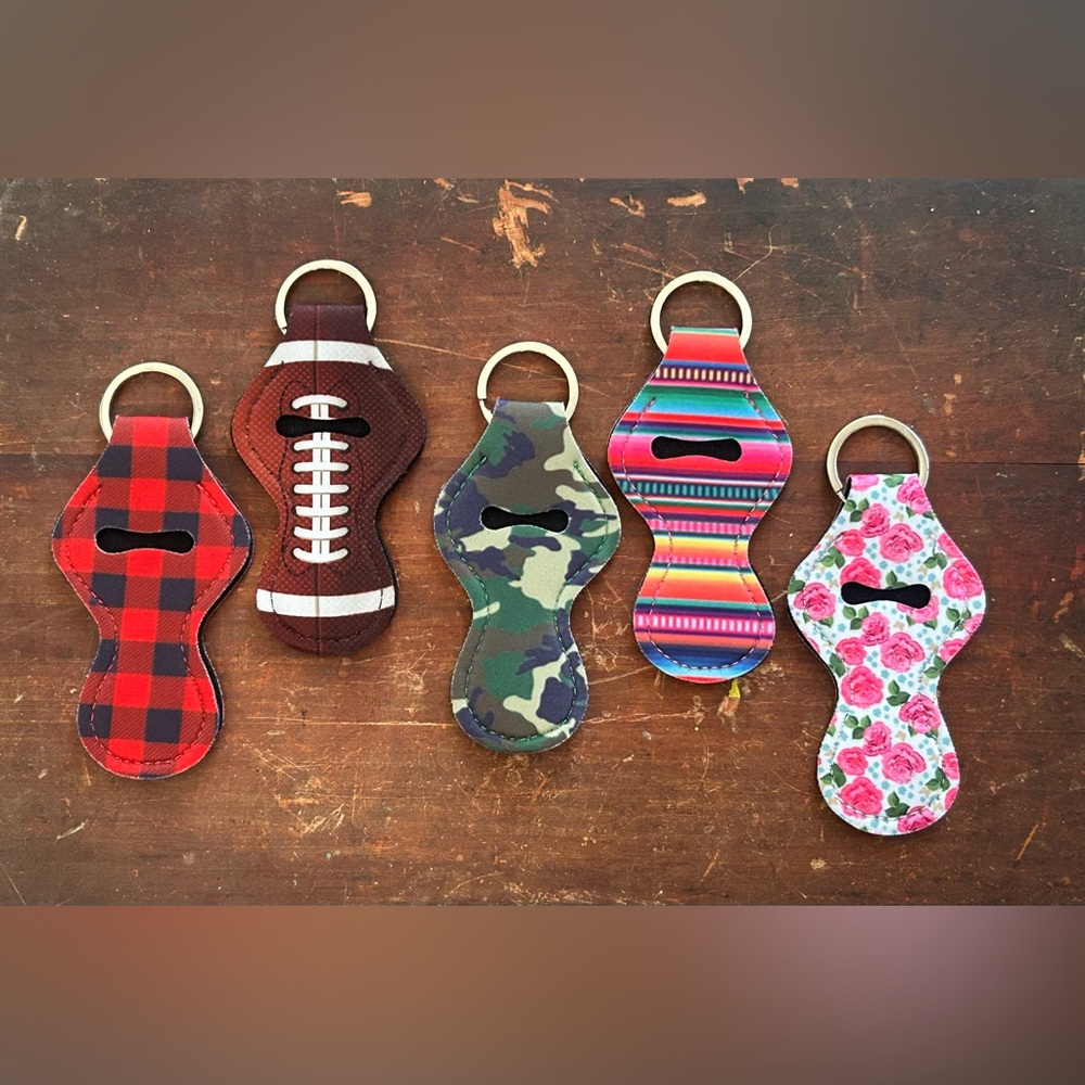 Set of 5 Patterned Keychain Holders